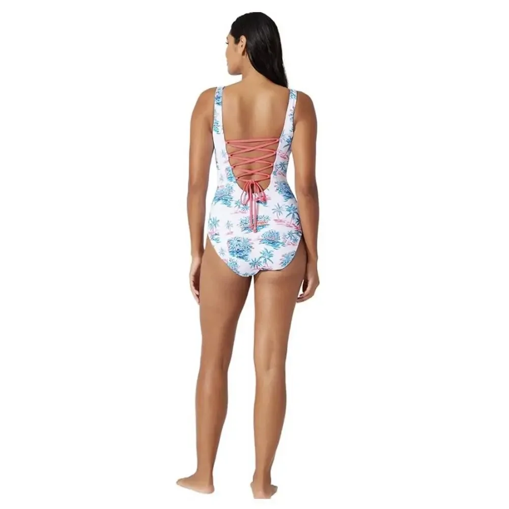 NWT Tommy Bahama Island Cays Oasis One-Piece Swimsuit Size 6 Colorful Reversible